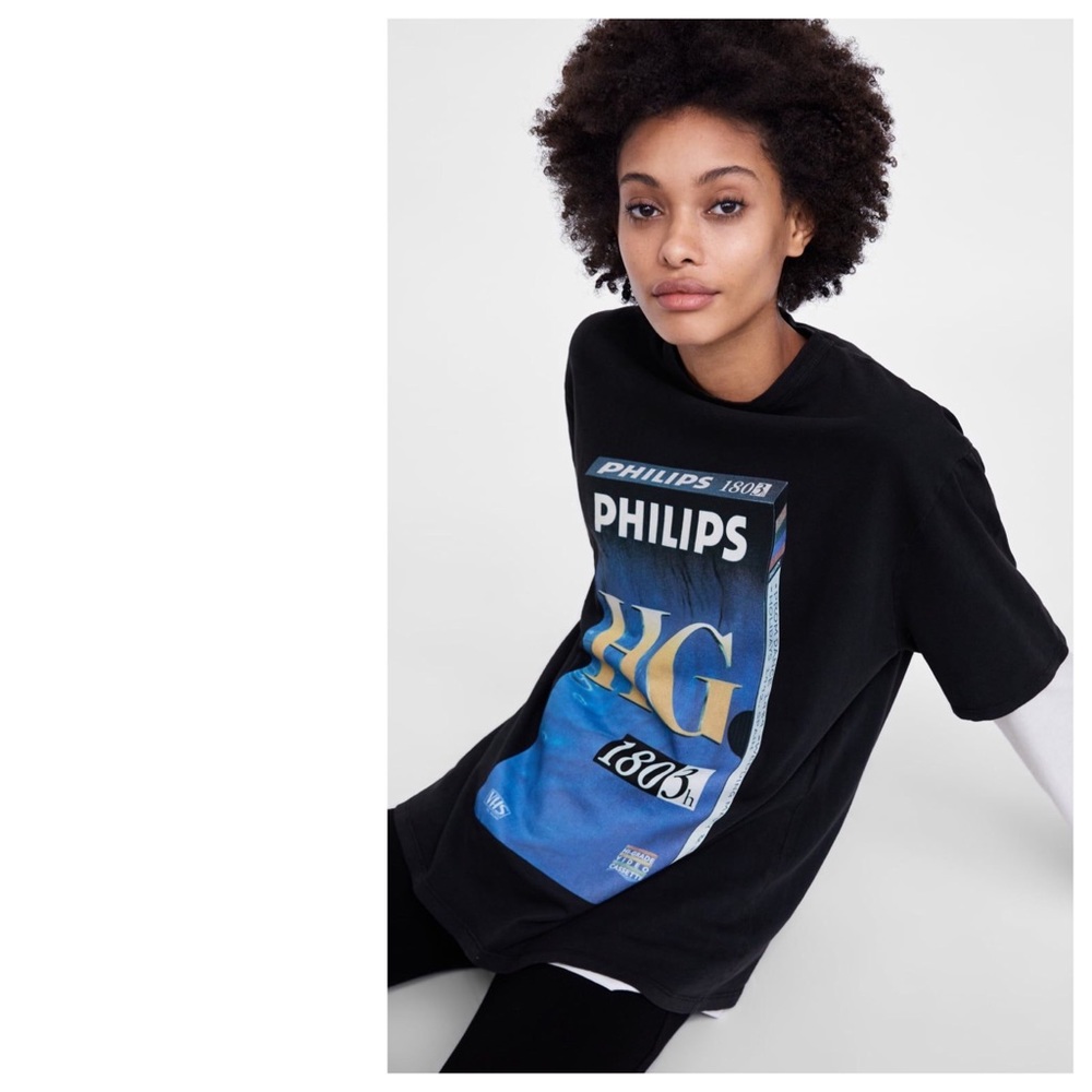 Zara philips vintage feel graphic T-shirt